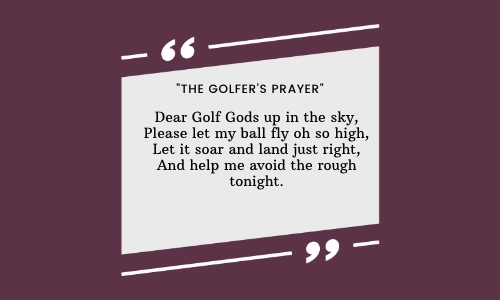 Funny Golf Poems